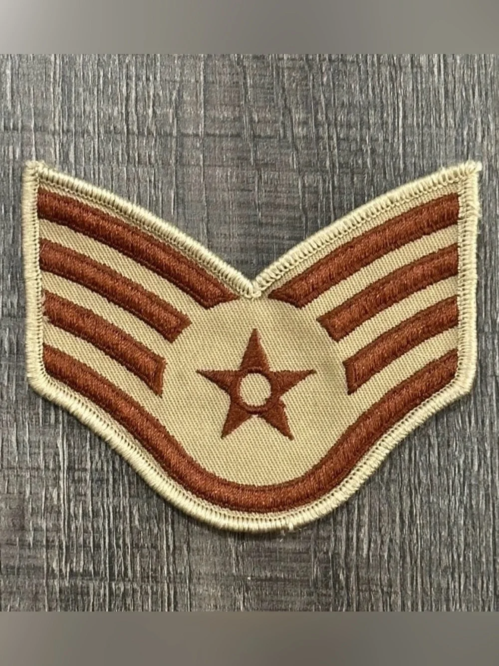 Vintage USAF US Air Force Large SSgt E-5 DCU Desert Camo Military Rank Patch